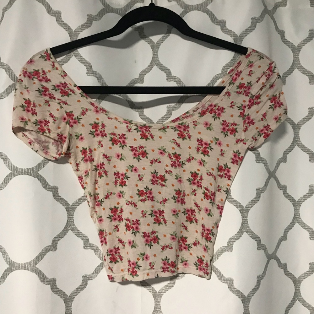 LA Hearts Floral Crop Top